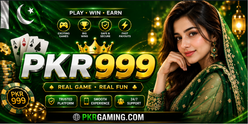 PKR999 Game cover image with green theme, and PKRGAMING.COM branding